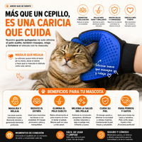 Guante Quitapelos Suave para Mascotas y Tejidos Delicados Gatos y Perros